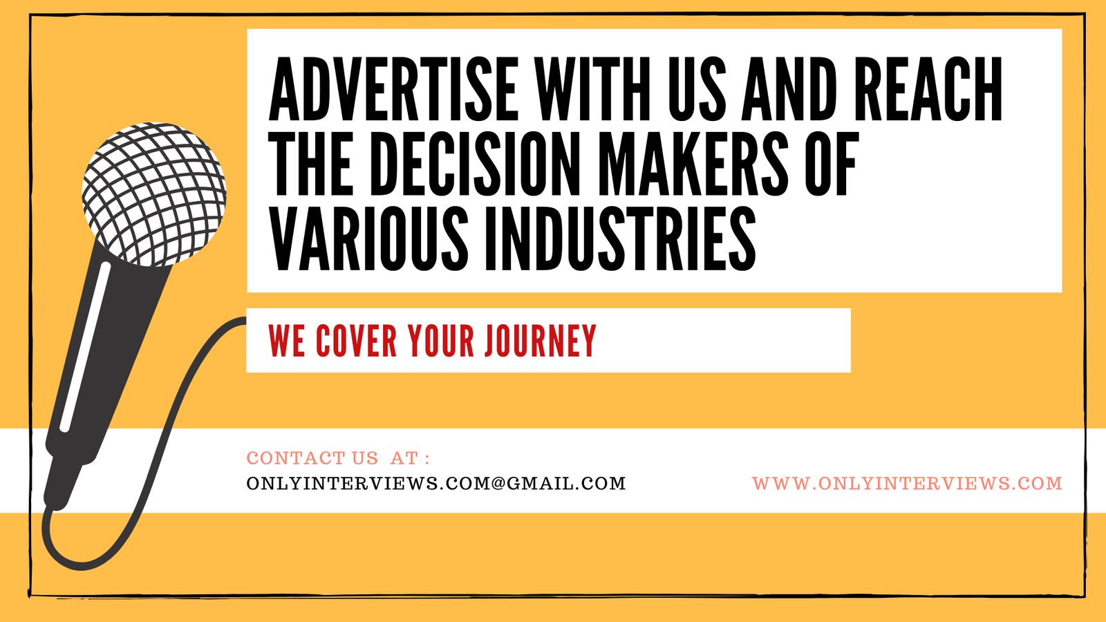 advertise with only interviews
